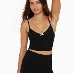 Set Active SPORTBODY CAMI CONTOUR CROP - ONYX